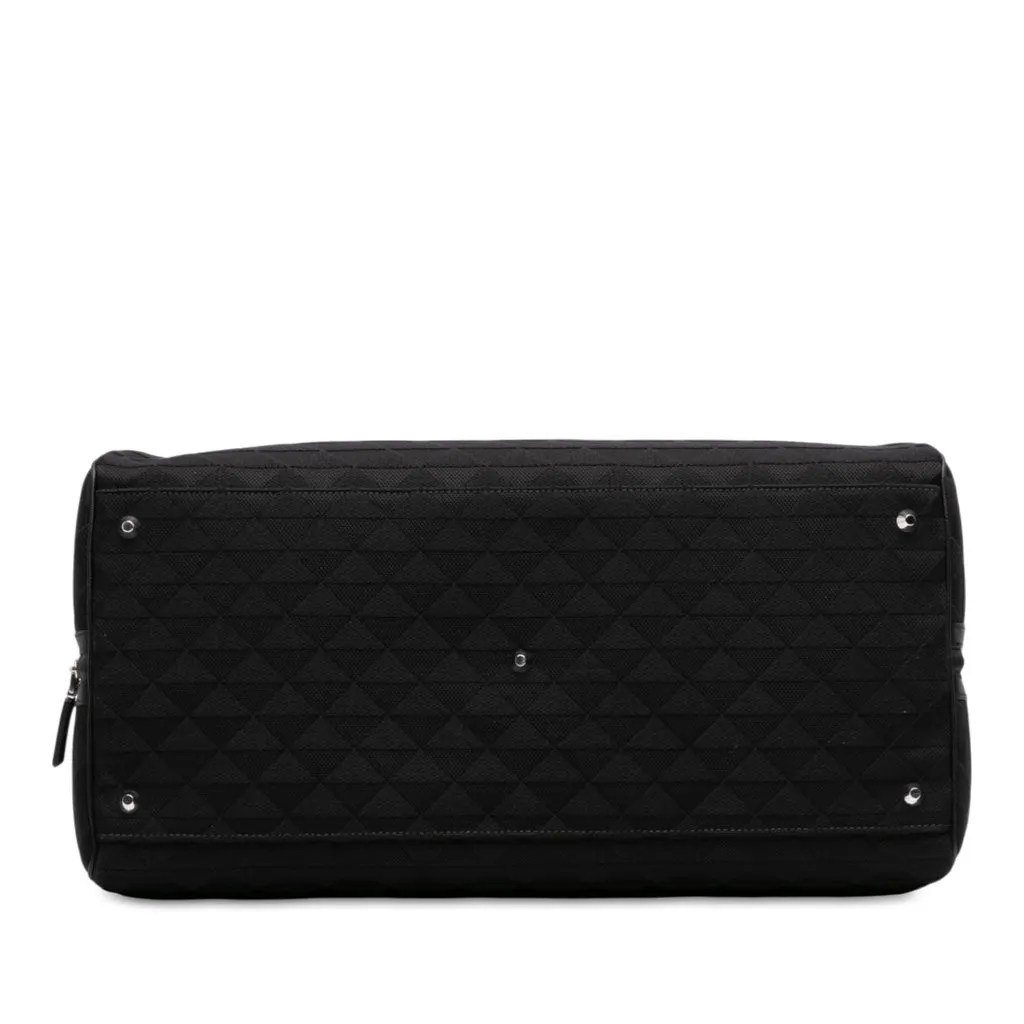 Prada Saffiano Trimmed Embroidered Fabric Travel Bag Black Very good - Inside View