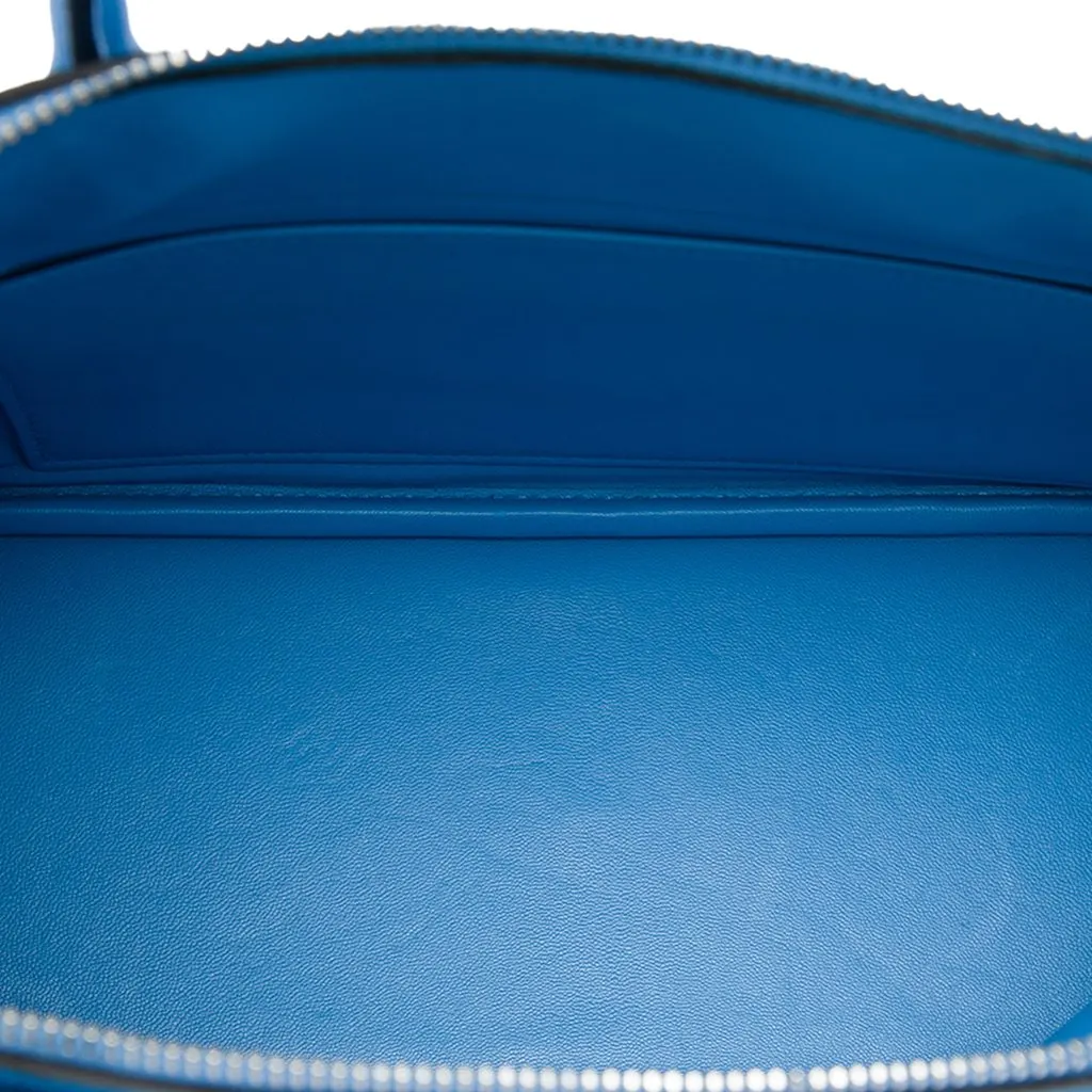 Hermès Clemence Bolide 31 Blue Leather Very good - Model View