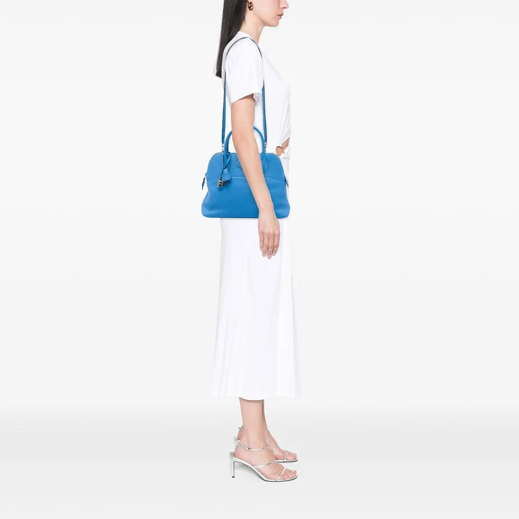Hermès Clemence Bolide 31 Blue Leather Very good - Box View