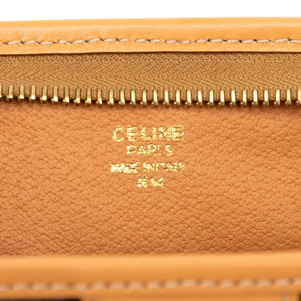 Celine Macadam Coated Canvas Clutch Brown Very good - Box View