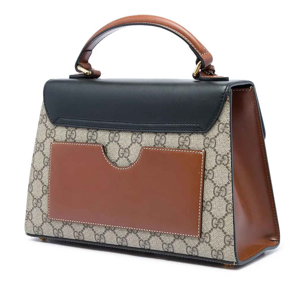 Gucci Small GG Supreme Padlock Satchel Beige Very good - Back View