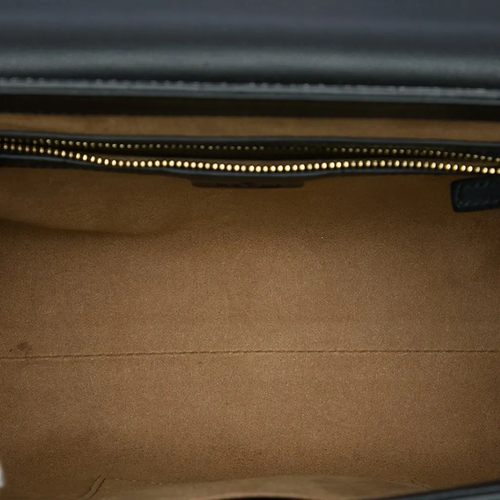 Gucci Small GG Supreme Padlock Satchel Beige Very good - Model View