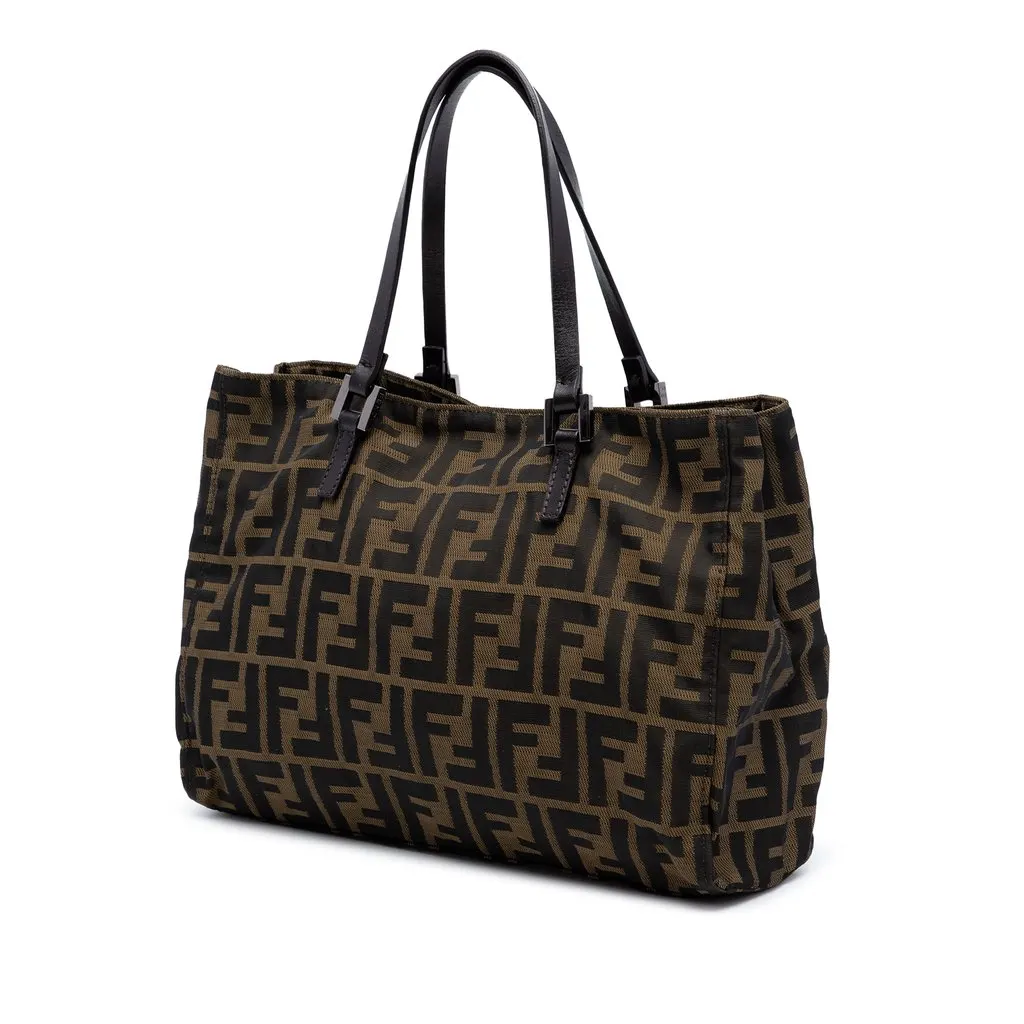 Fendi Zucca Canvas Tote Brown Very good - Back View