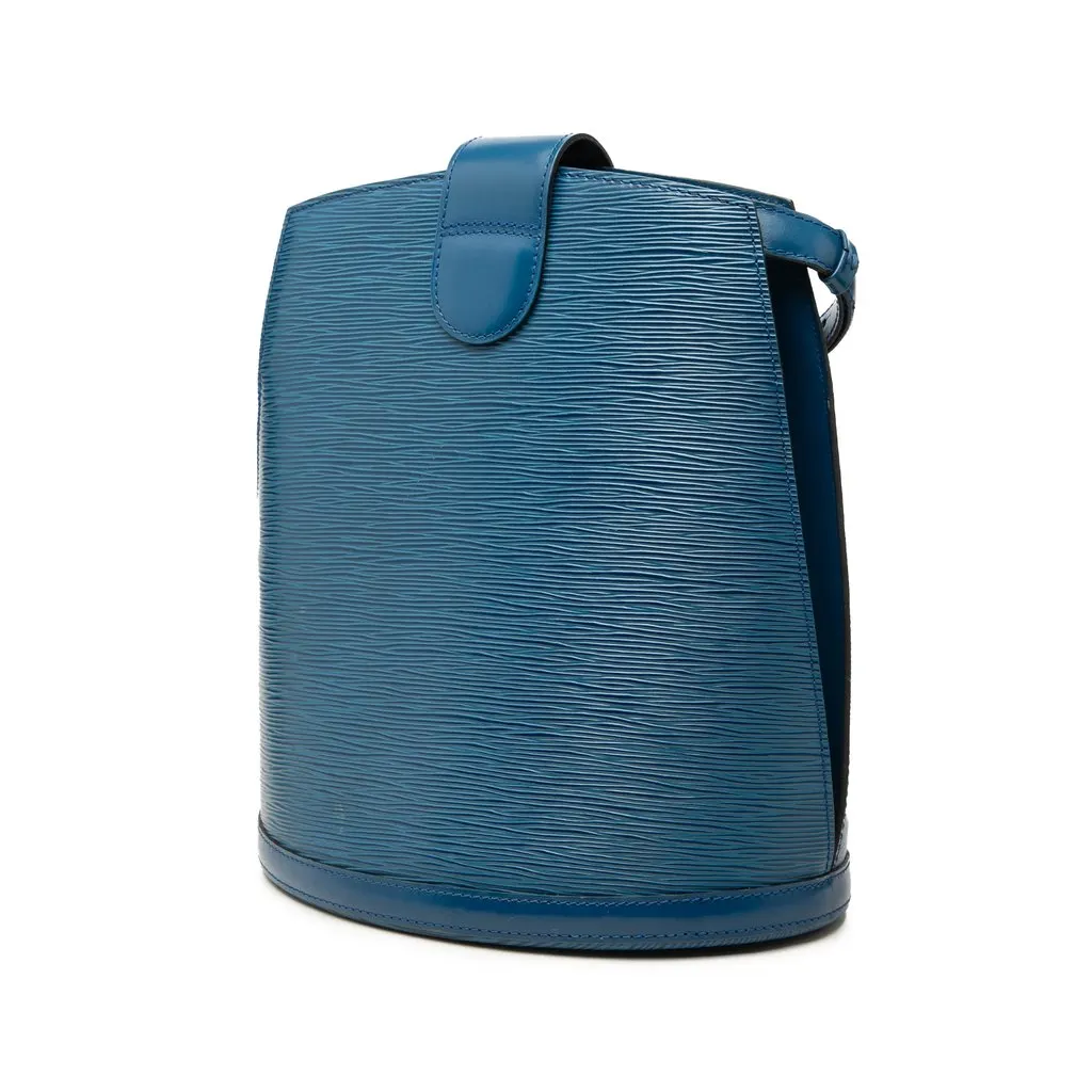 Louis Vuitton Epi Cluny Blue Leather Very good - Back View