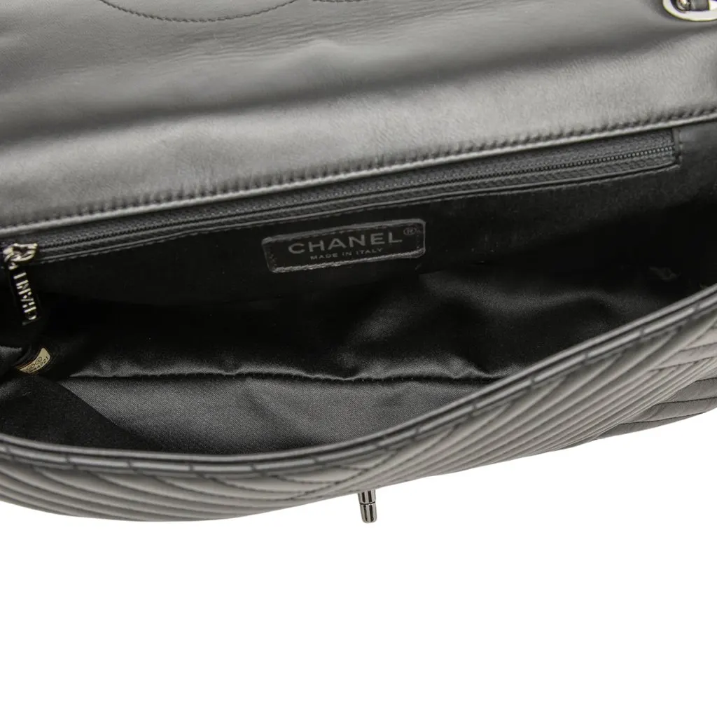 Chanel Large Lambskin CC Crossing Flap Black Leather Good - Model View