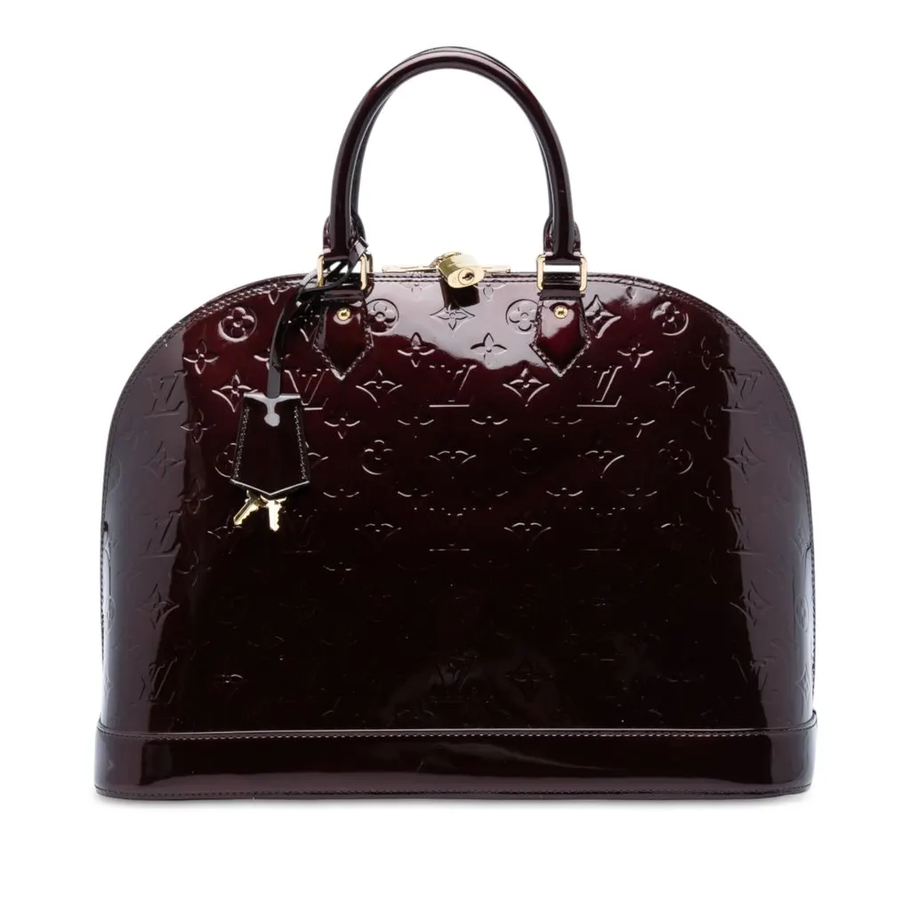 Louis Vuitton Monogram Vernis Alma GM Purple Leather Very good - Front View
