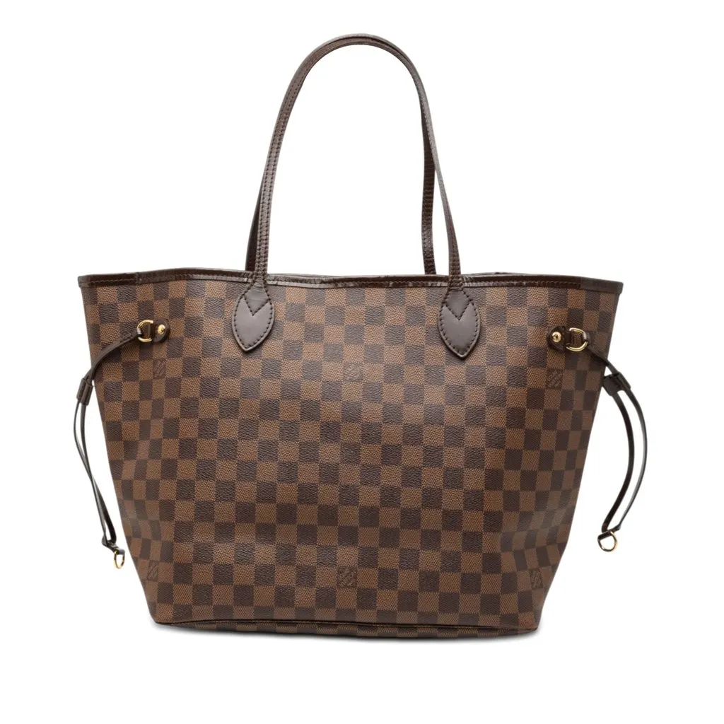Louis Vuitton Damier Ebene Neverfull MM Brown Good - Front View
