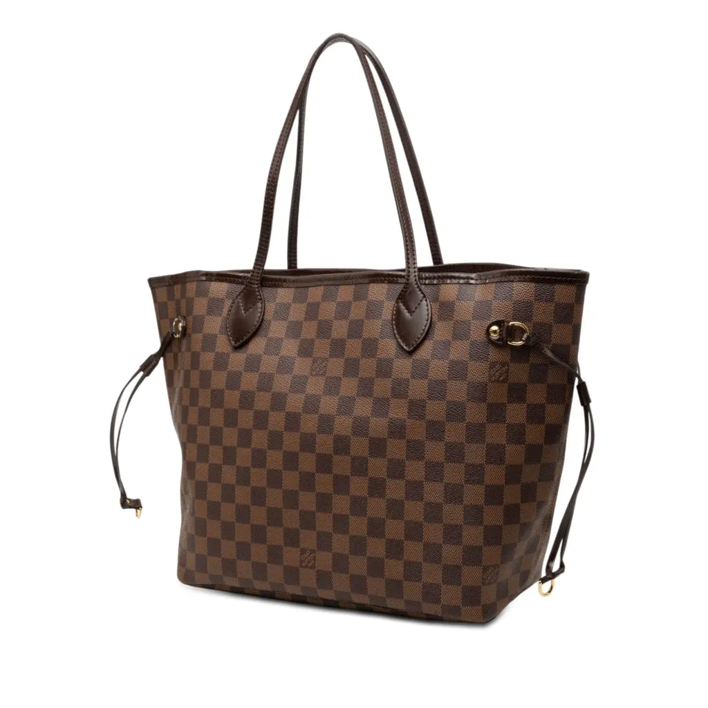 Louis Vuitton Damier Ebene Neverfull MM Brown Good - Back View