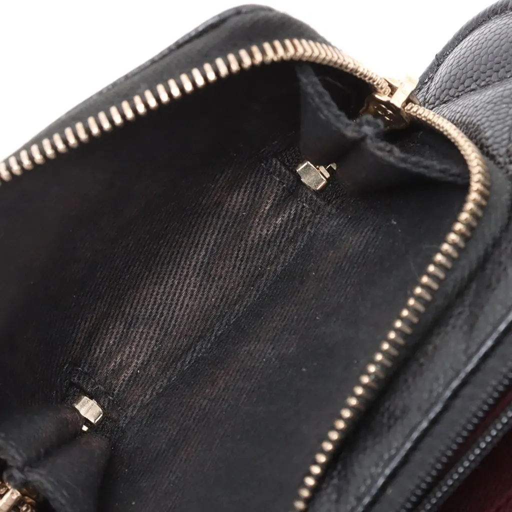Chanel Mini Caviar Business Affinity Top Handle Bag Black Leather Very good - Model View