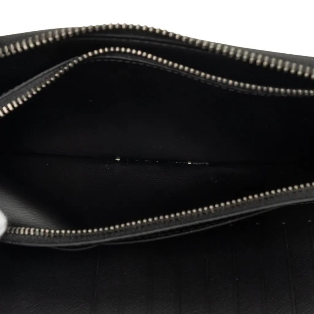 Louis Vuitton Monogram Eclipse Vertical Zippy Wallet Black Very good - Model View