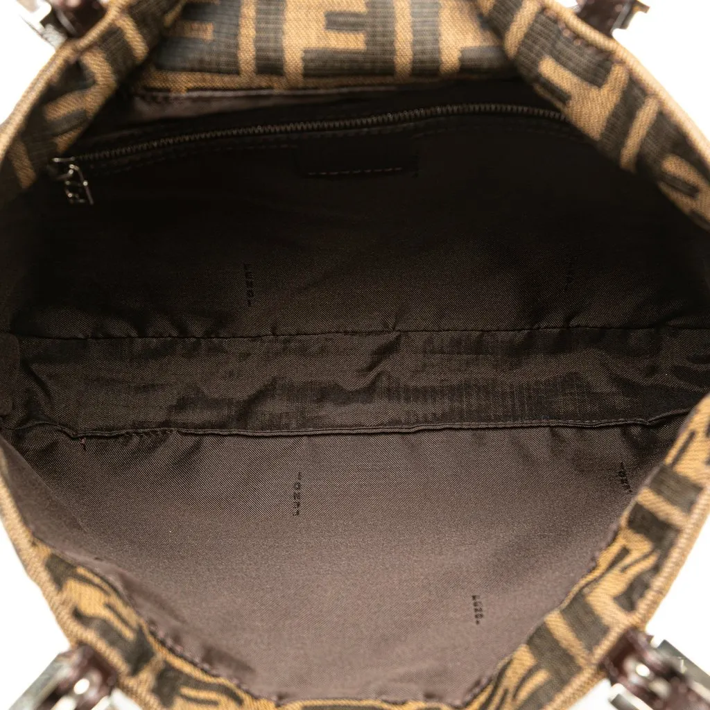 Fendi Zucca Canvas Shoulder Bag Brown Very good - Model View