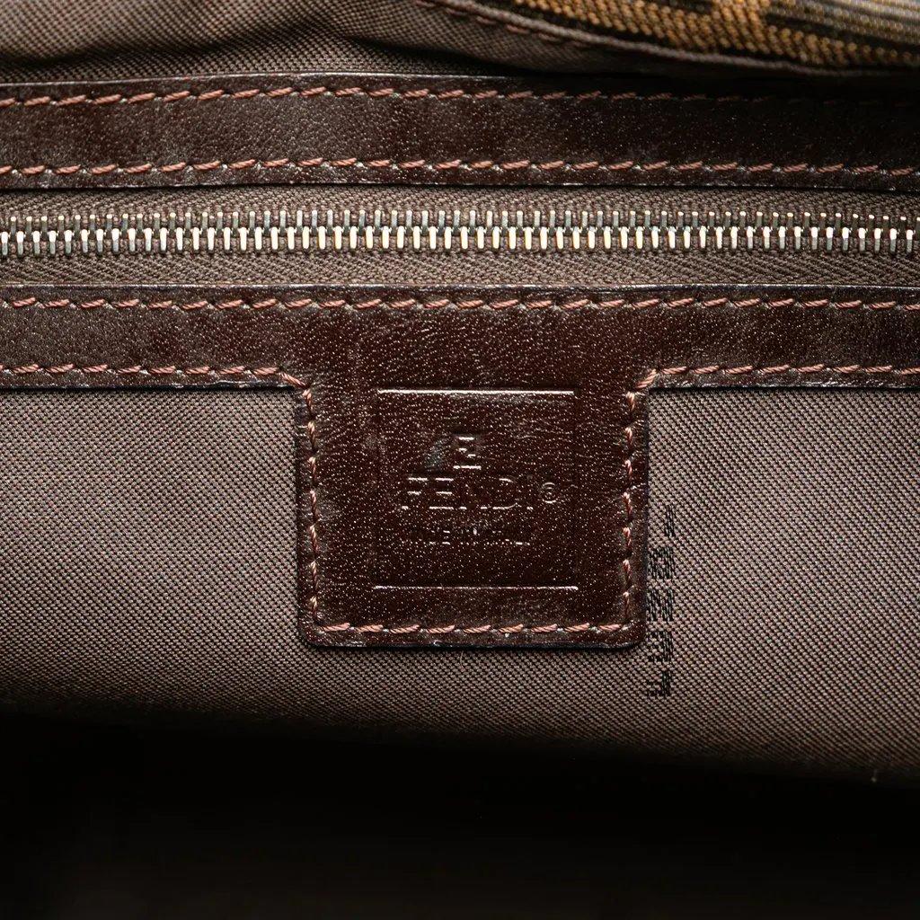Fendi Zucca Canvas Shoulder Bag Brown Very good - Box View