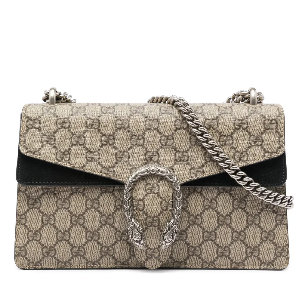 Gucci Medium GG Supreme Dionysus Shoulder Bag Beige Very good - Front View