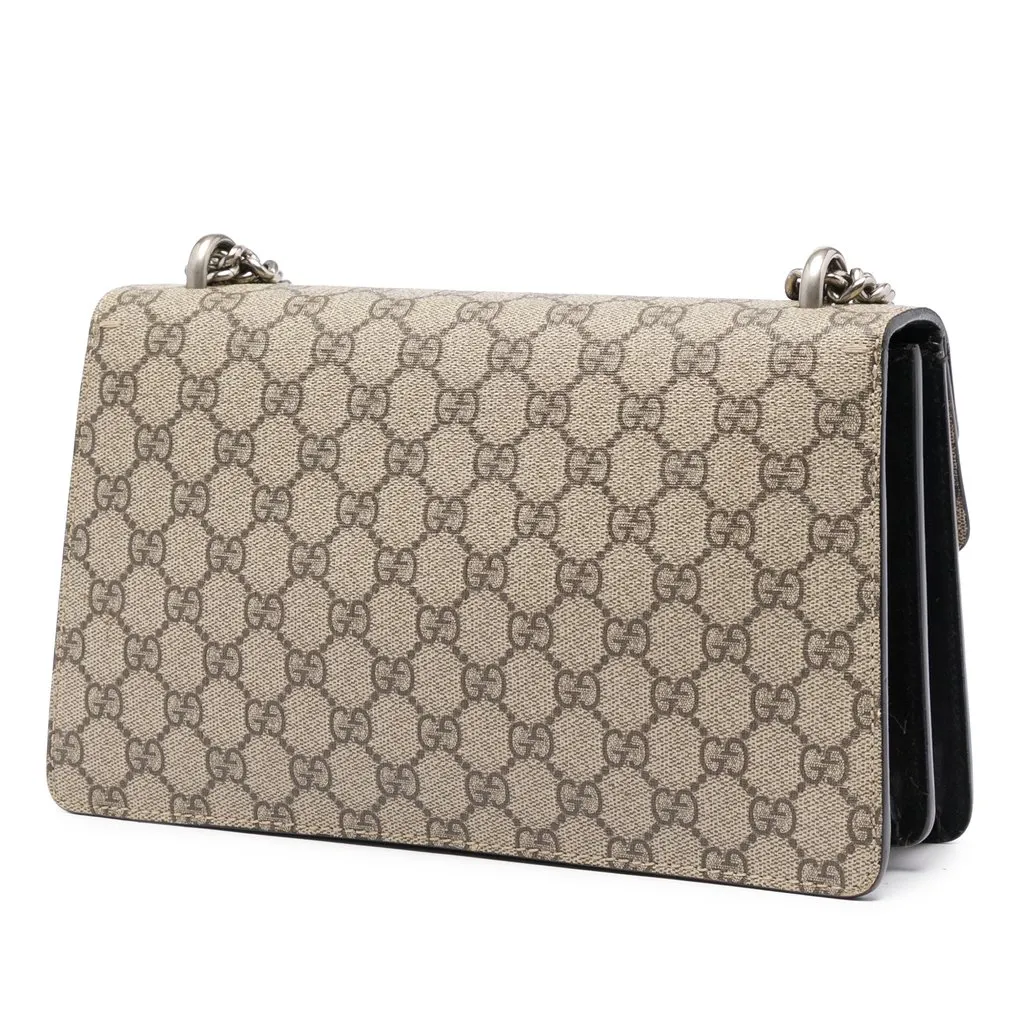 Gucci Medium GG Supreme Dionysus Shoulder Bag Beige Very good - Back View