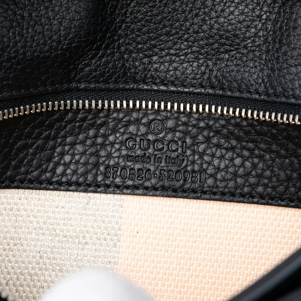 Gucci Medium Leather Bamboo Daily Crossbody Black Leather Very good - Box View