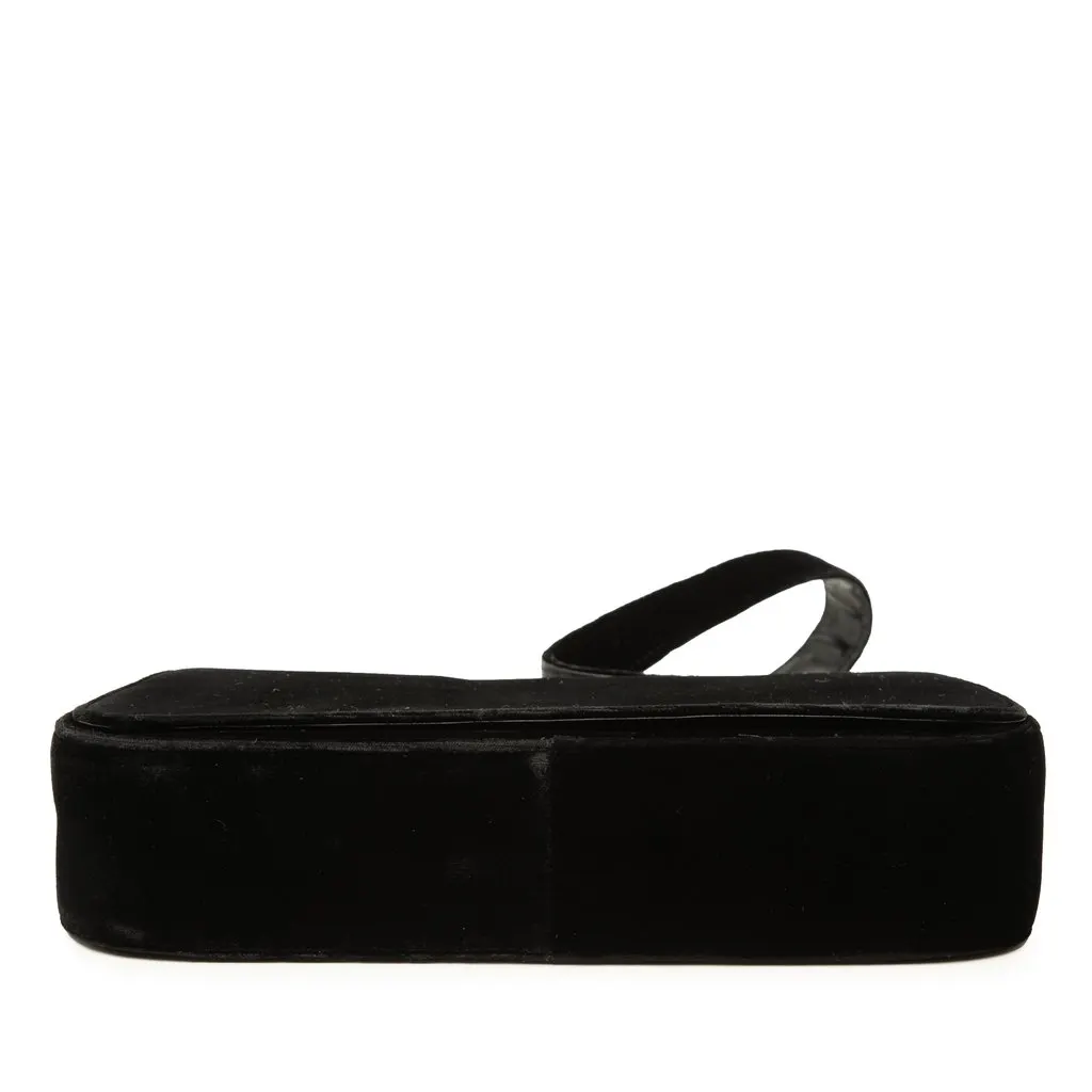 Prada Velvet Shoulder Bag Black Velvet Very good - Inside View