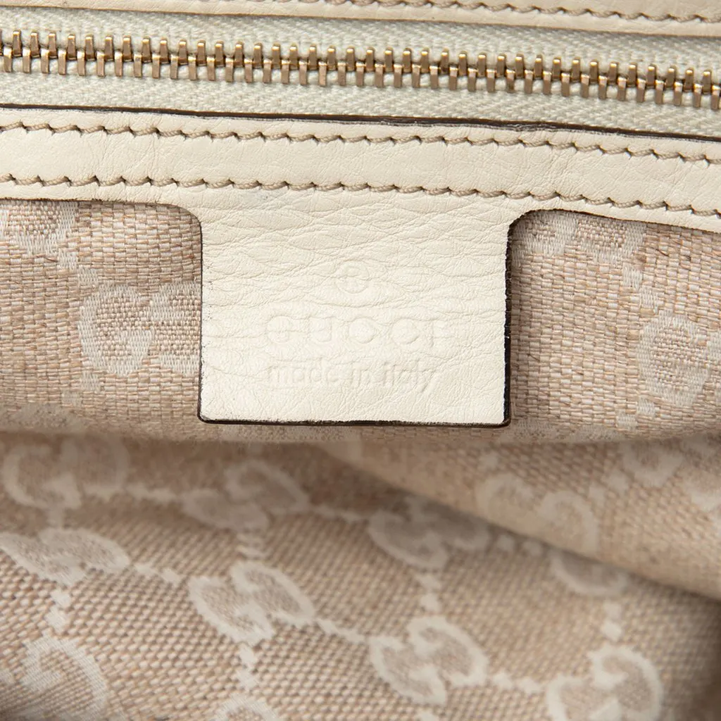Gucci Calfskin Bamboo Diana Tote White Leather Good - Box View