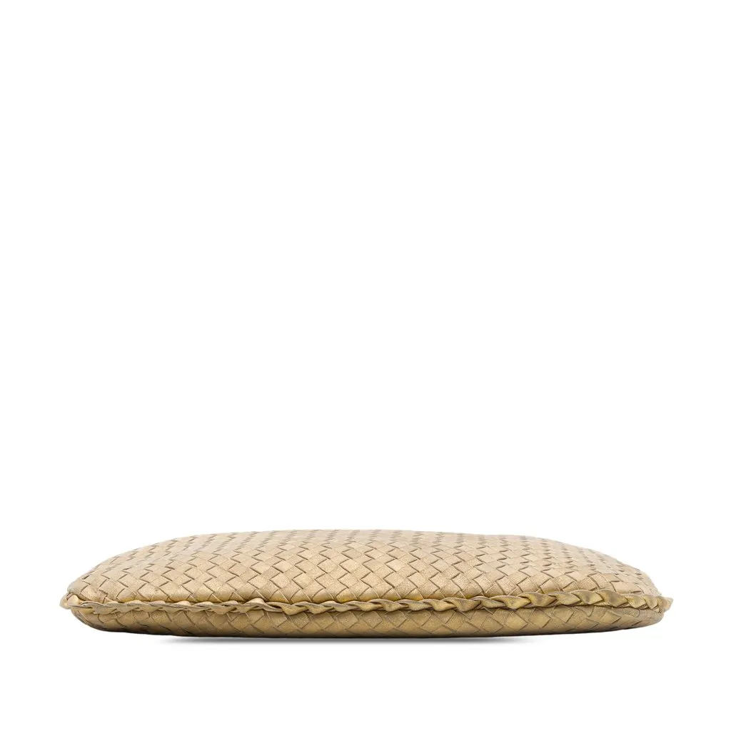 Bottega Veneta Small Metallic Nappa Intrecciato Veneta Hobo Gold Leather Good - Inside View