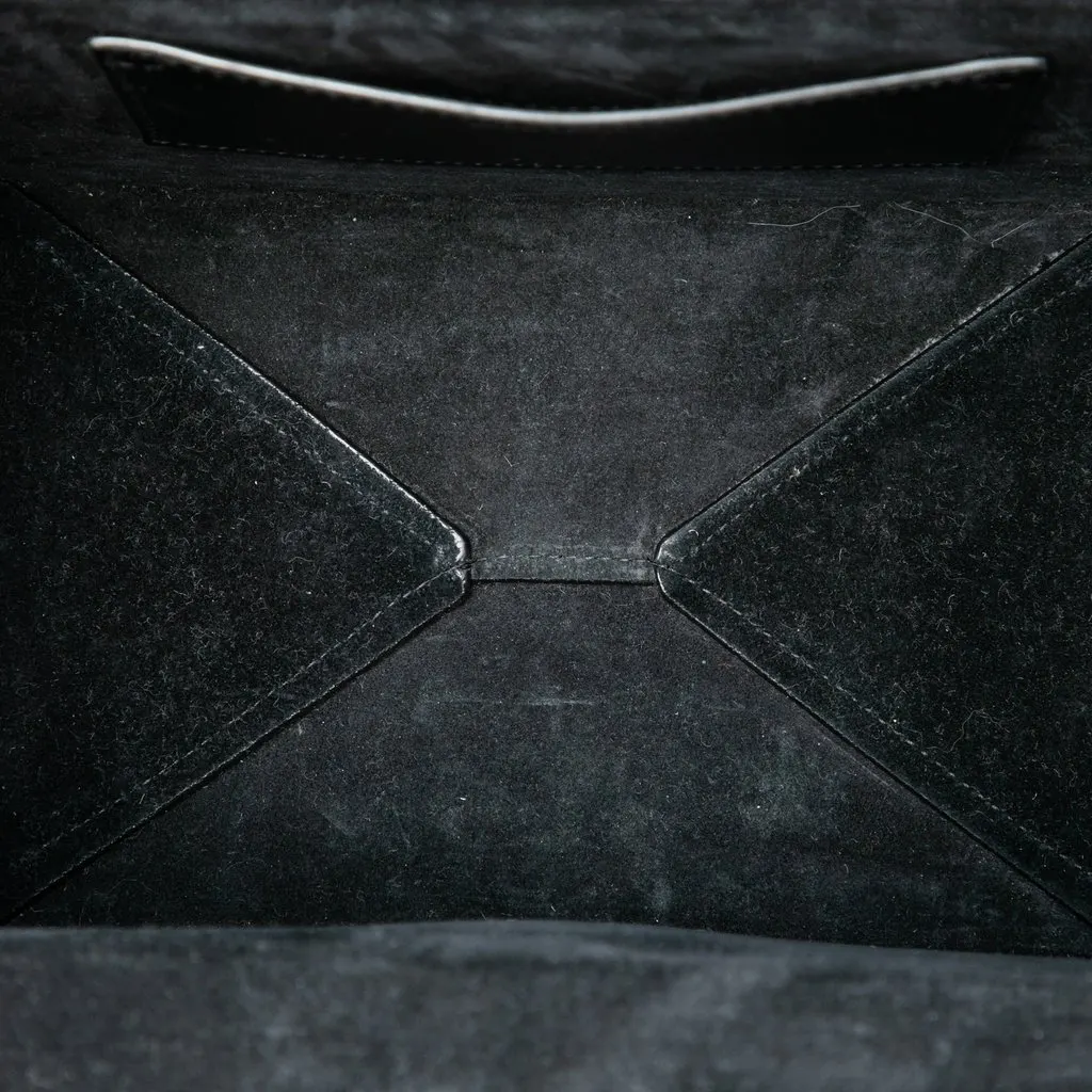Saint Laurent Monogram Leather Take Away Box Handbag Black Leather Very good - Model View