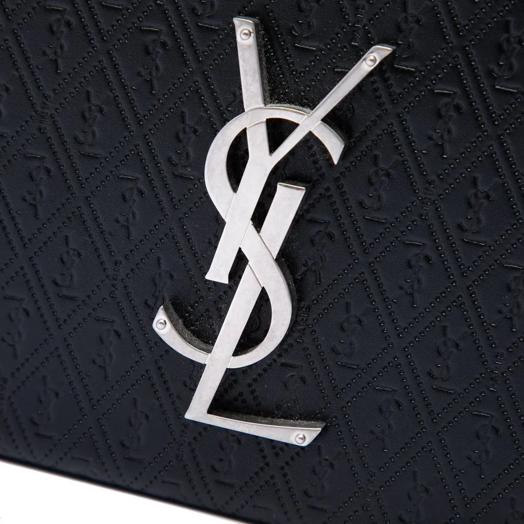 Saint Laurent Monogram Leather Take Away Box Handbag Black Leather Very good - Box View