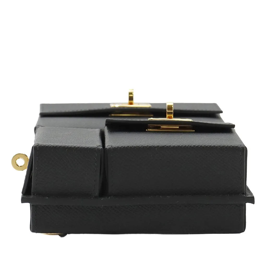 Hermès Epsom Kelly Multipocket To Go Pouch Black Leather Very good - Inside View