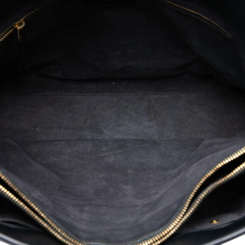Saint Laurent Large Soft Calfskin Sac De Jour Satchel Black Leather Very good - Model View
