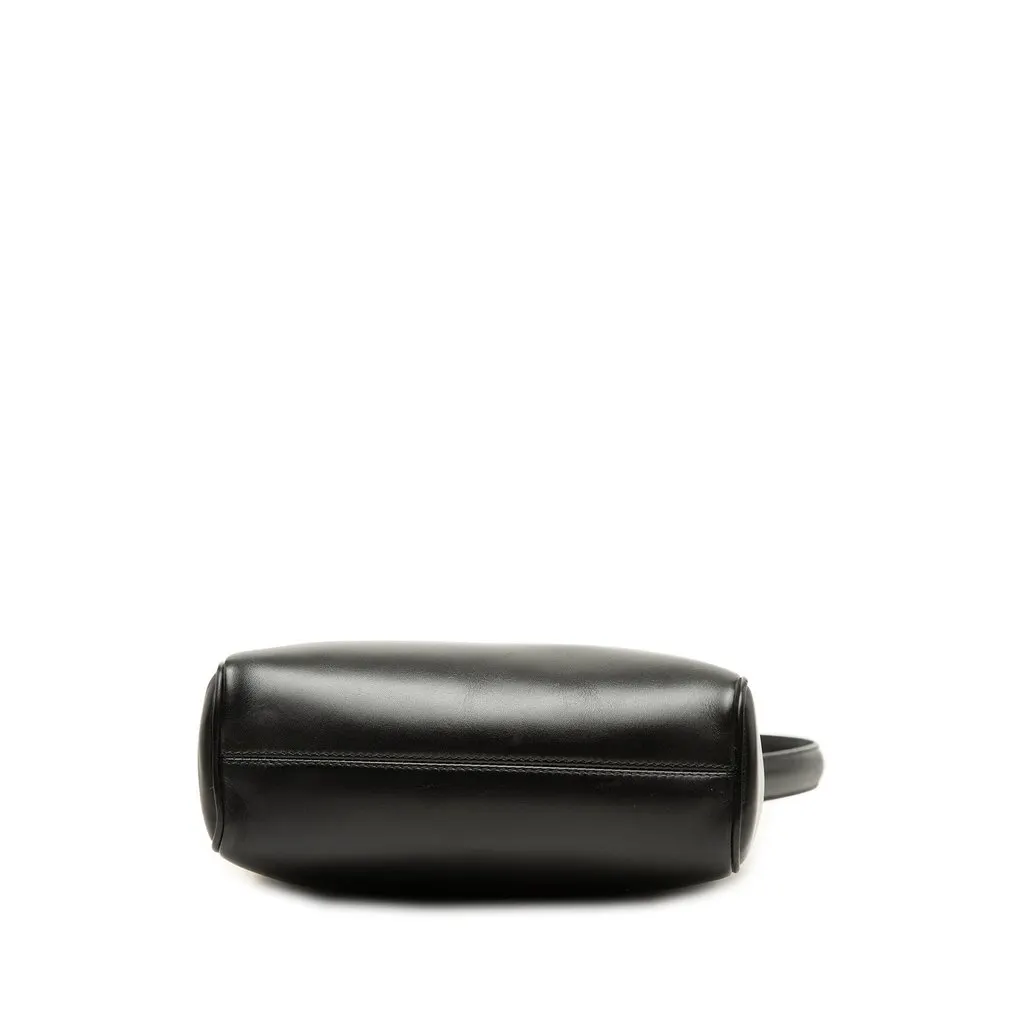 Ferragamo Leather Gancini Shoulder Bag Black Leather Very good - Inside View