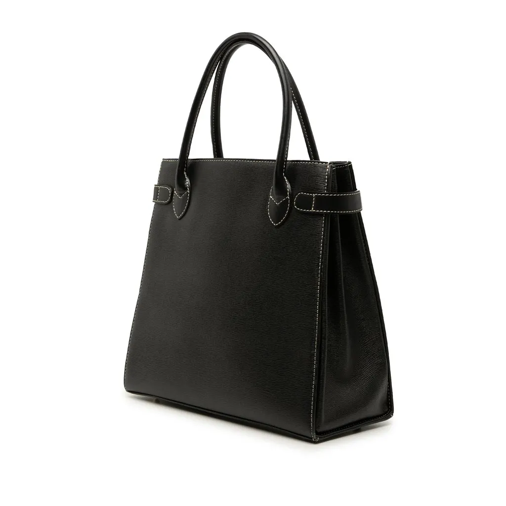 Burberry Leather Handbag Black Leather Very good - Back View