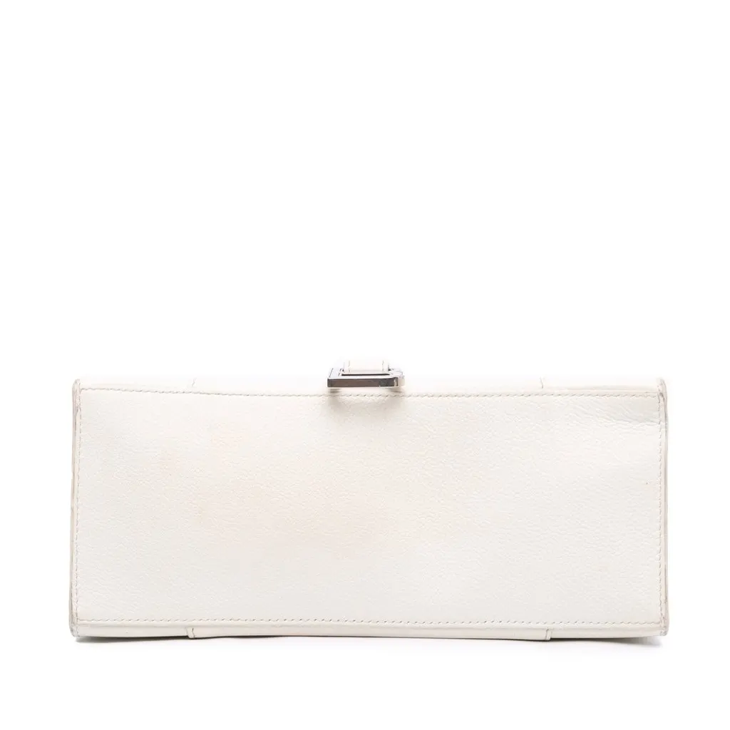 Balenciaga Small Leather Hourglass East West Tote White Leather Very good - Inside View