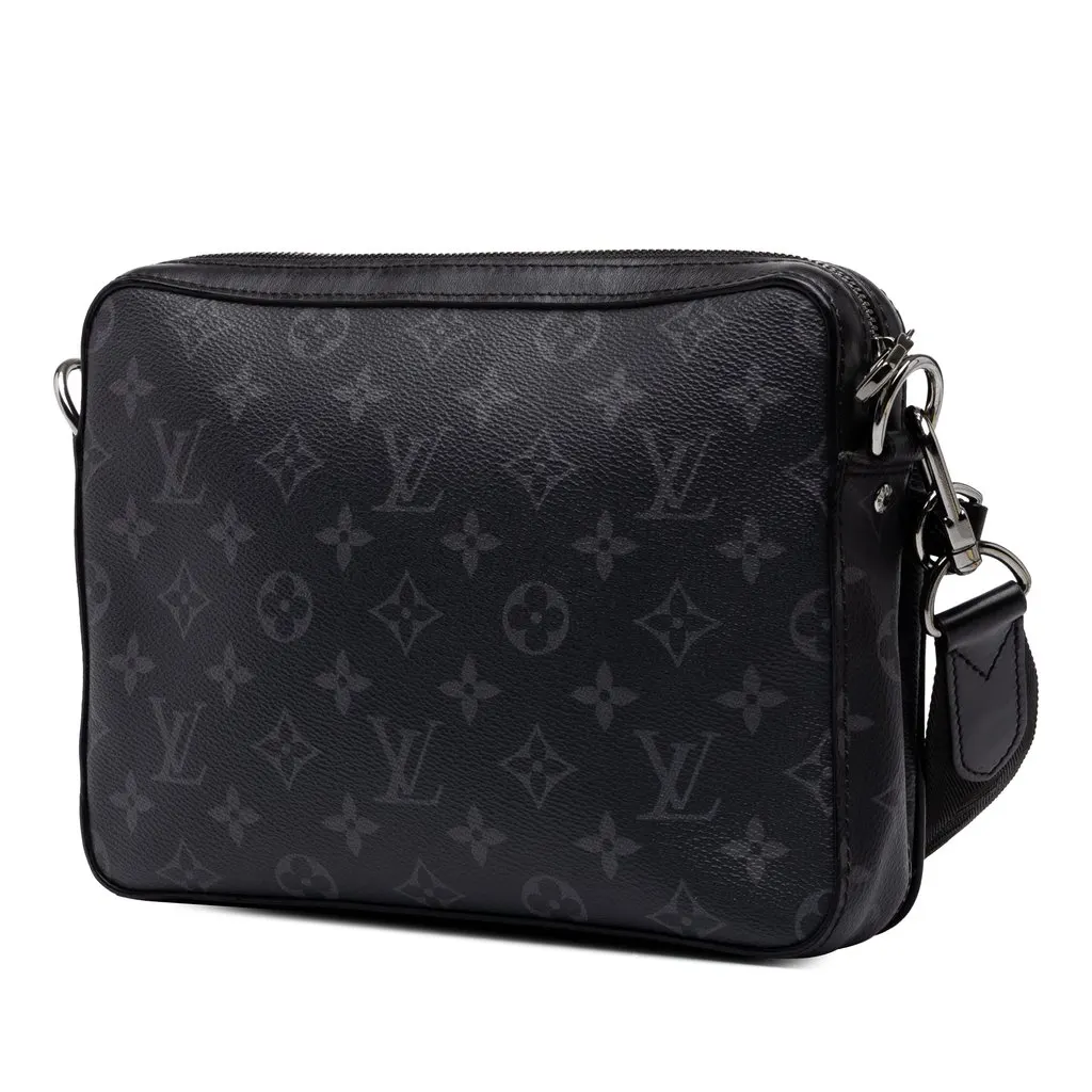 Louis Vuitton Monogram Eclipse Reverse Trio Messenger Black Canvas Good - Back View