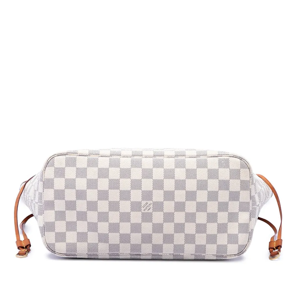 Louis Vuitton Damier Azur Neverfull MM White Very good - Inside View