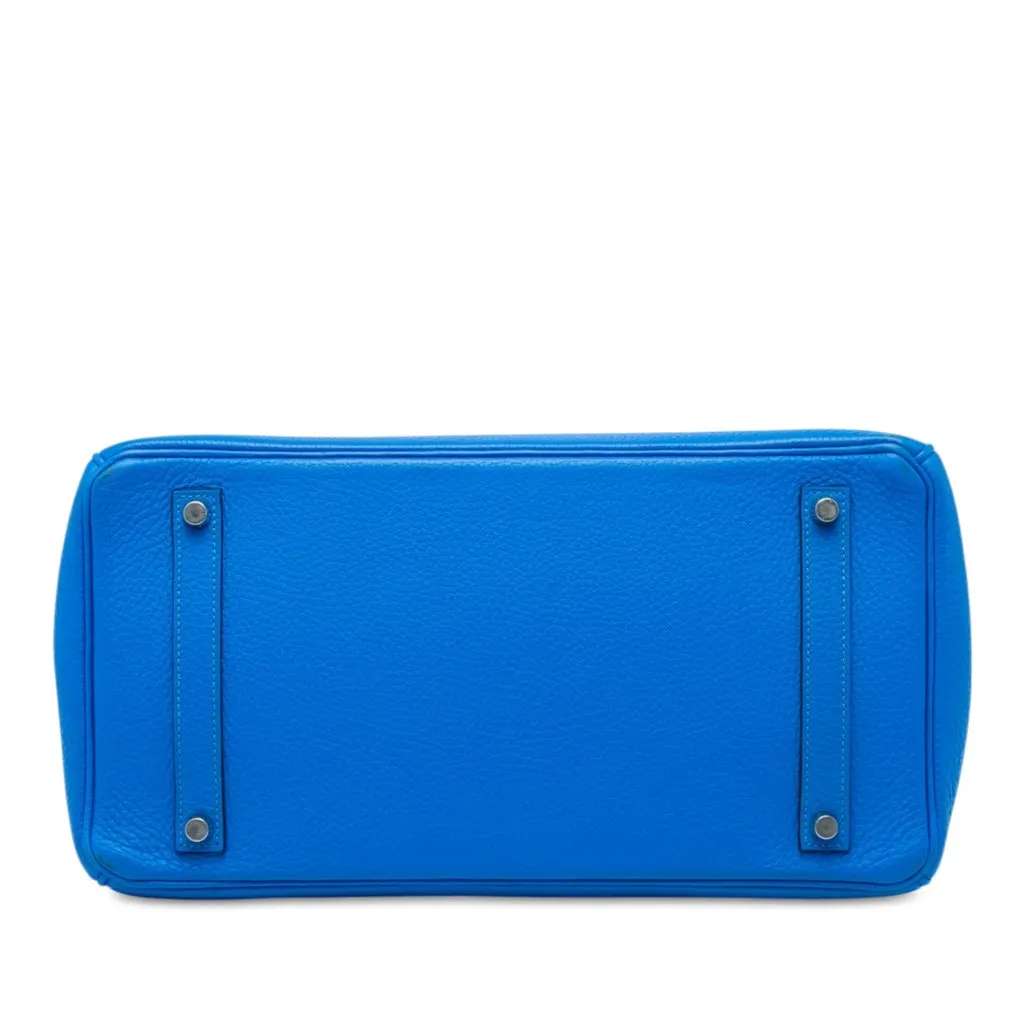 Hermès Togo Birkin Retourne 35 Blue Leather Good - Inside View