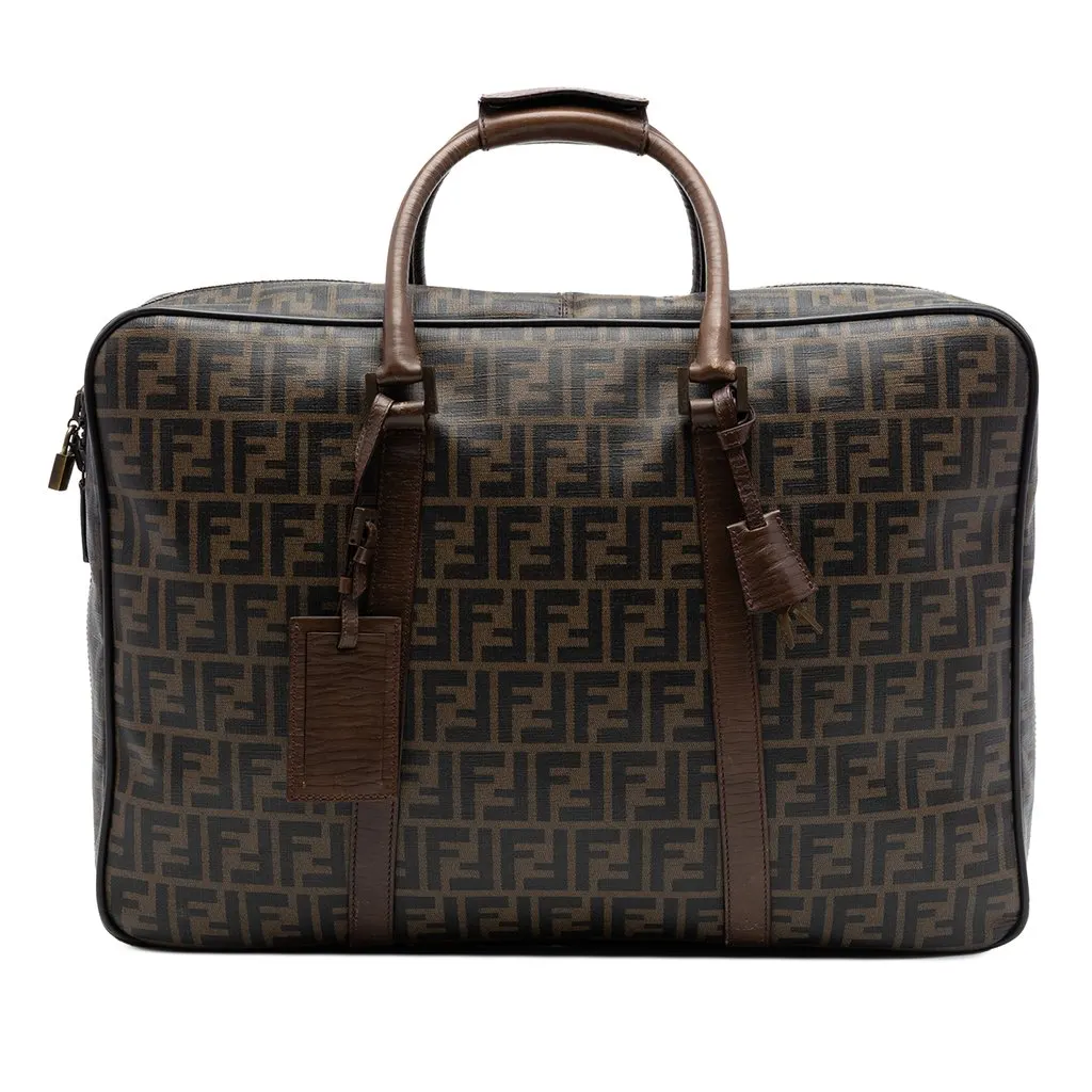 Fendi Zucca Coated Canvas Suitcase Brown Very good - Front View