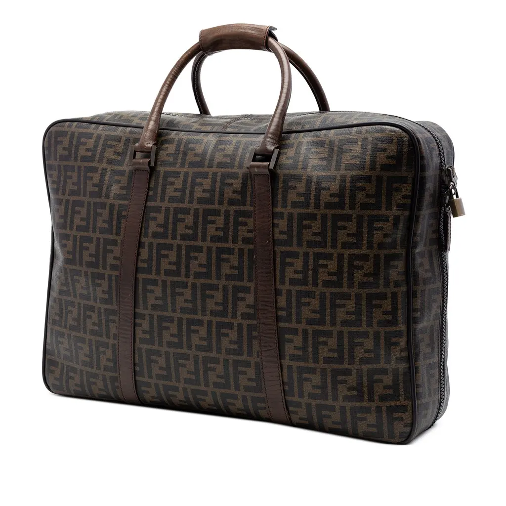 Fendi Zucca Coated Canvas Suitcase Brown Very good - Back View
