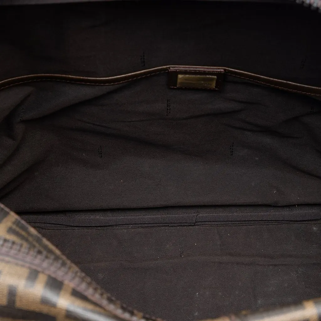 Fendi Zucca Coated Canvas Suitcase Brown Very good - Model View
