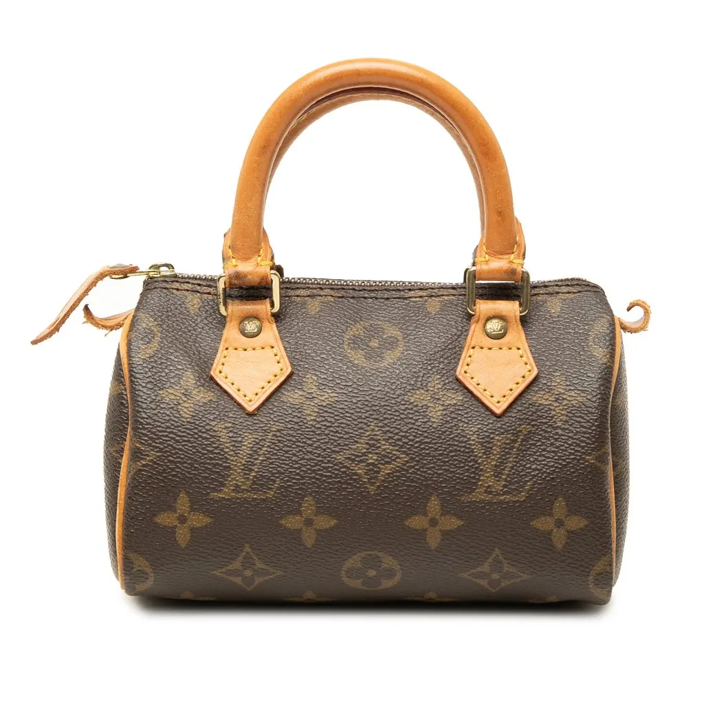 Louis Vuitton Monogram Nano Speedy Brown Canvas Good - Front View