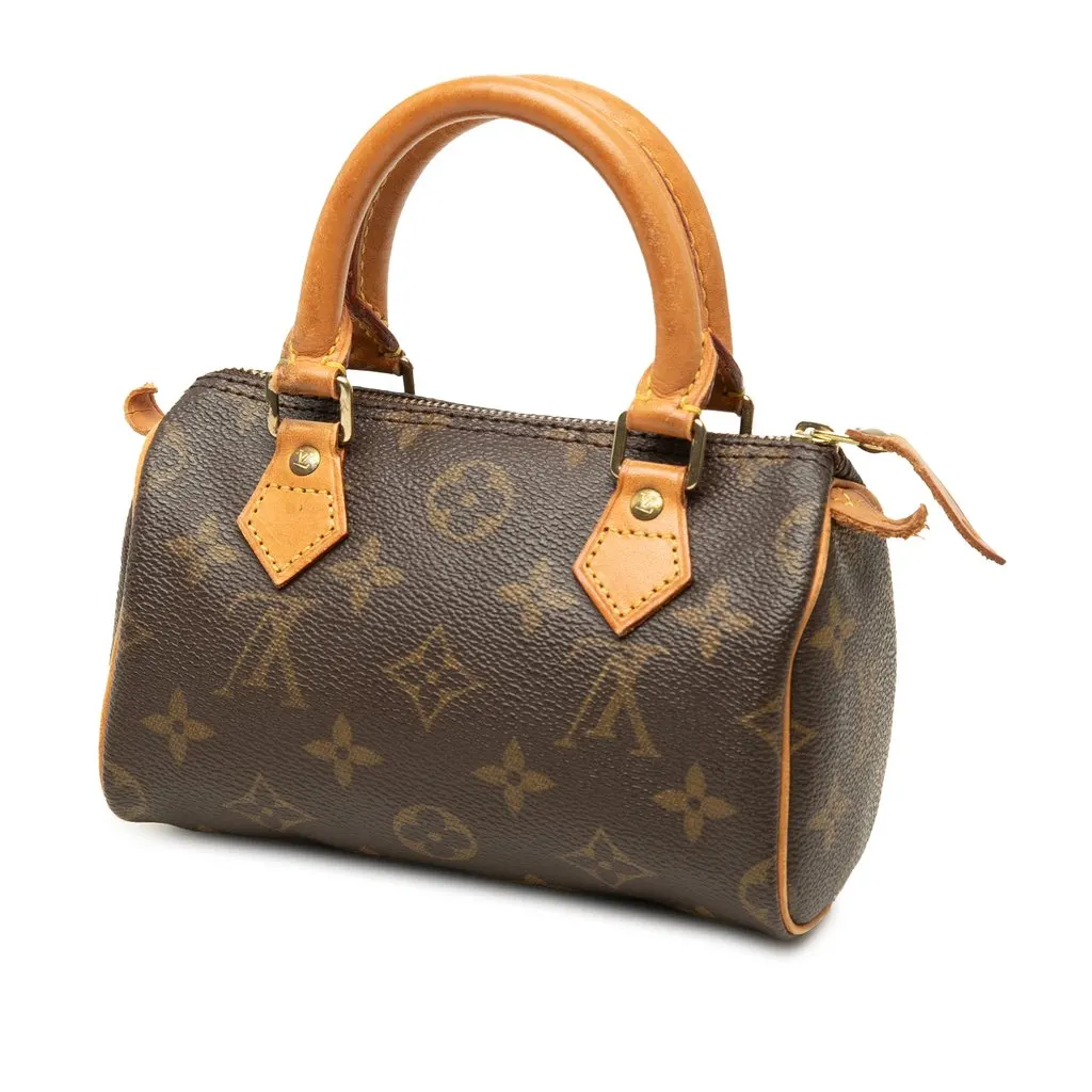 Louis Vuitton Monogram Nano Speedy Brown Canvas Good - Back View