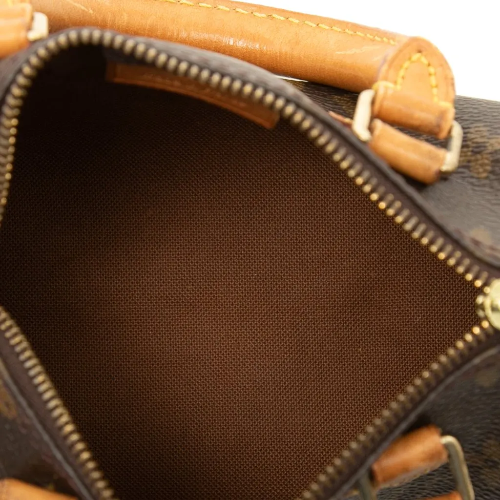 Louis Vuitton Monogram Nano Speedy Brown Canvas Good - Model View