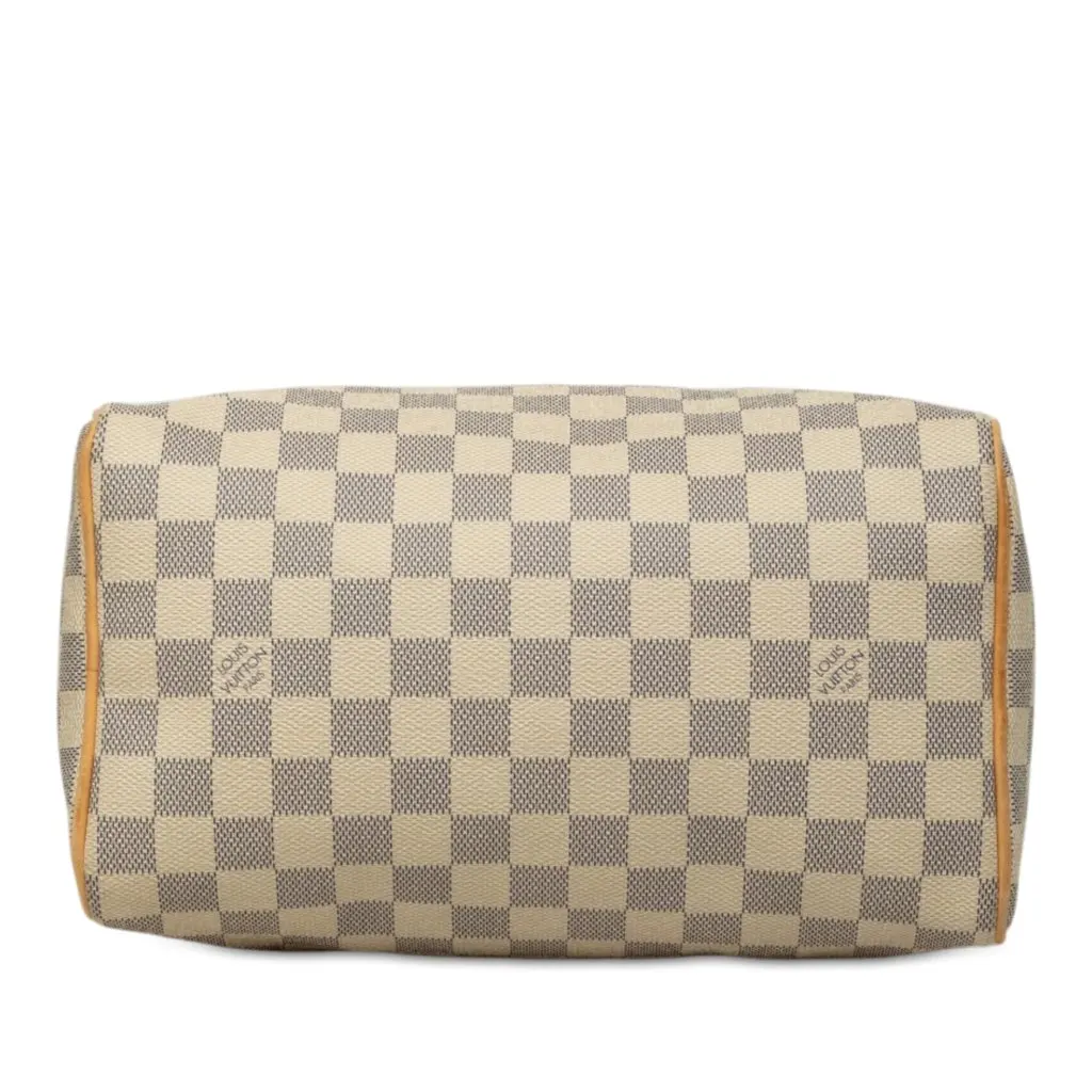Louis Vuitton Damier Azur Speedy 25 White Canvas Good - Inside View