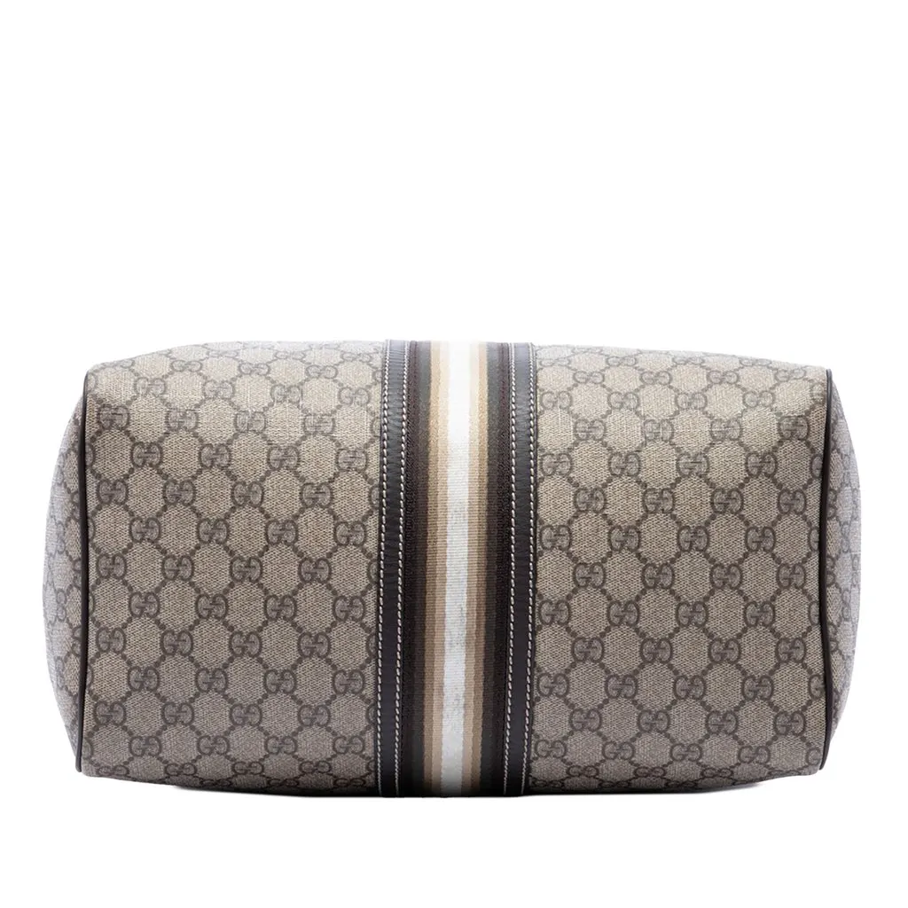 Gucci Medium GG Supreme Joy Web Boston Bag Beige Canvas Very good - Inside View