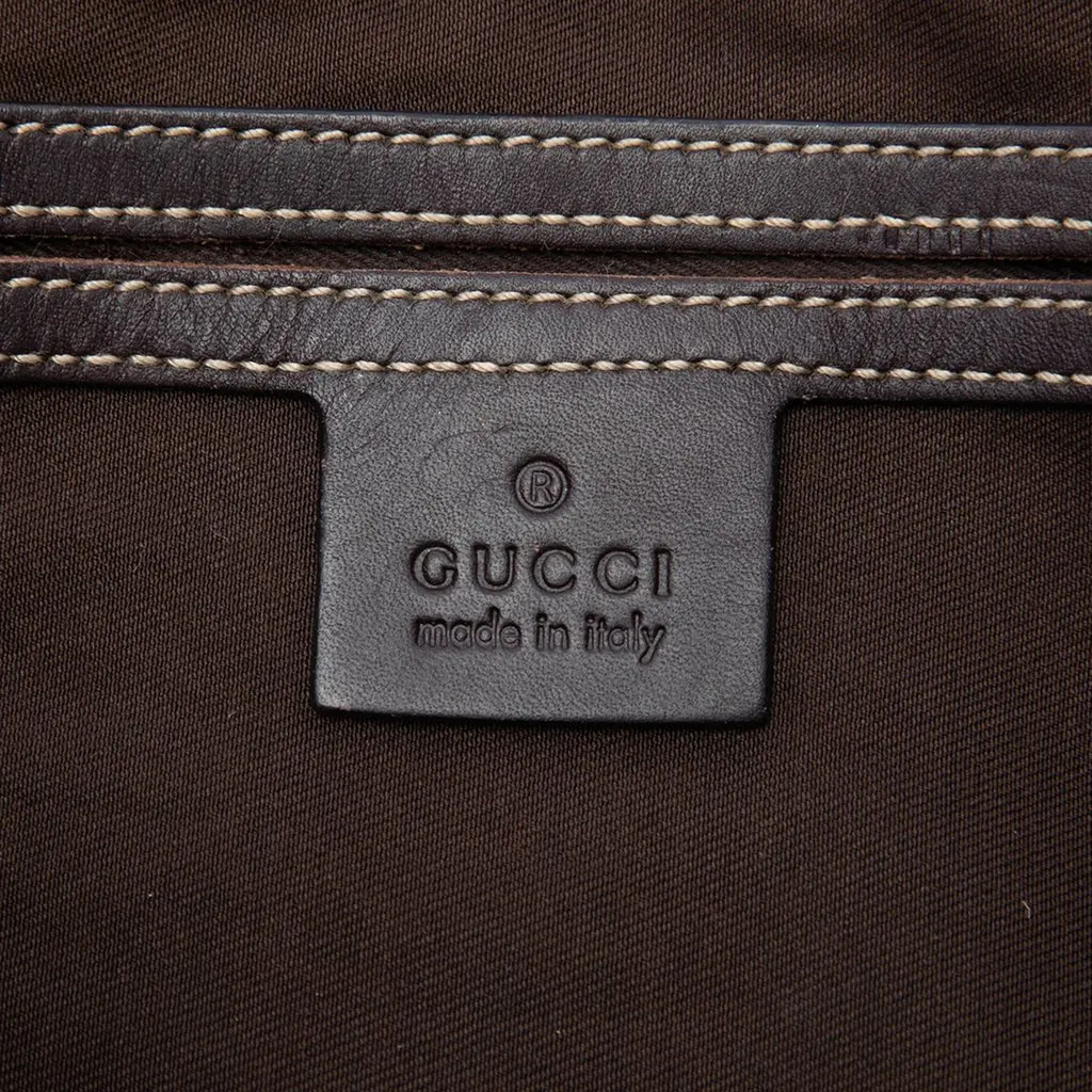 Gucci Medium GG Supreme Joy Web Boston Bag Beige Canvas Very good - Box View