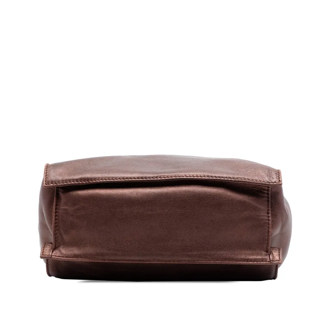 Prada Metallic Nappa Frame Crossbody Brown Leather Very good - Inside View