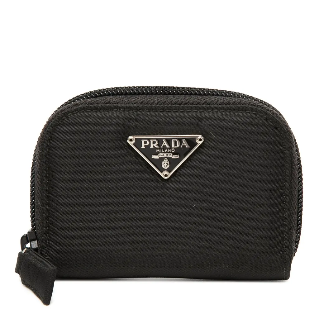 Prada Tessuto Coin Pouch Black Very good - Front View
