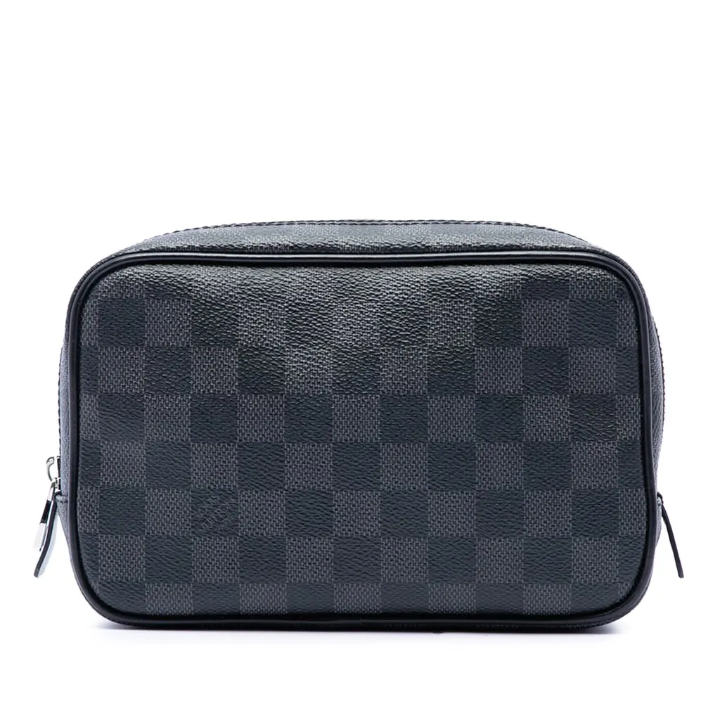 Louis Vuitton Damier Graphite Toilette Pouch PM Black Very good - Front View