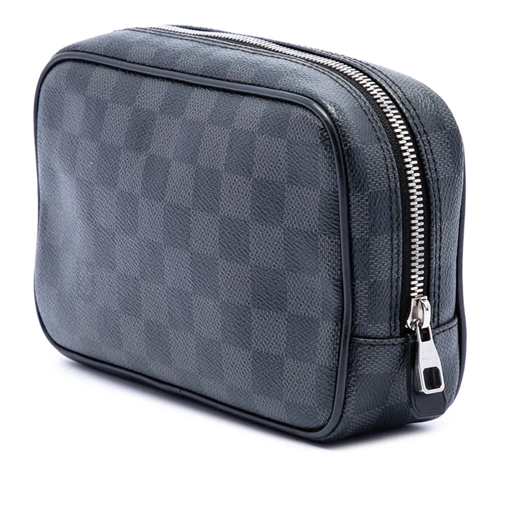 Louis Vuitton Damier Graphite Toilette Pouch PM Black Very good - Back View