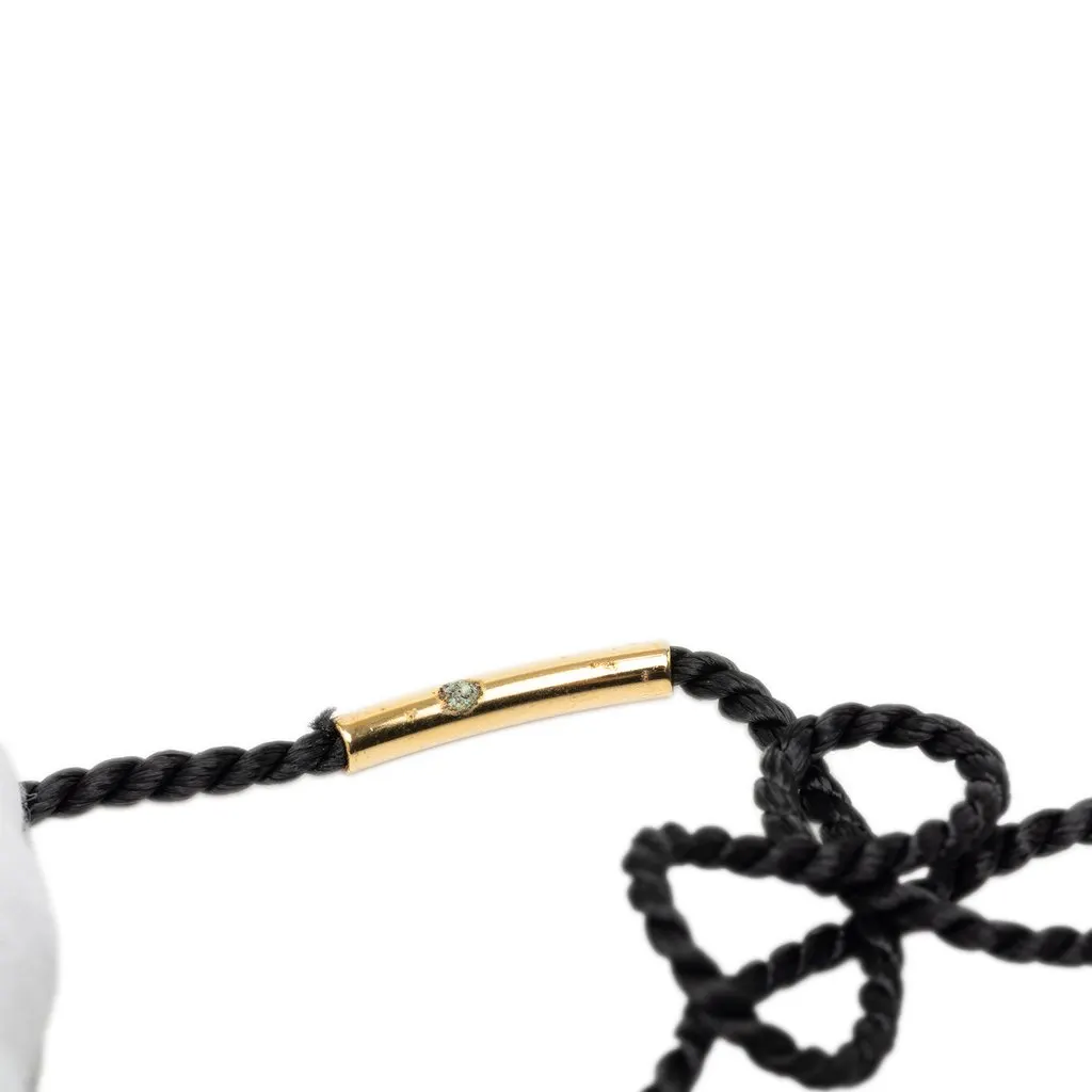 Hermès Gold Plated and Lacquered Parfum Bottle Pendant Necklace Gold Metal Good - Model View
