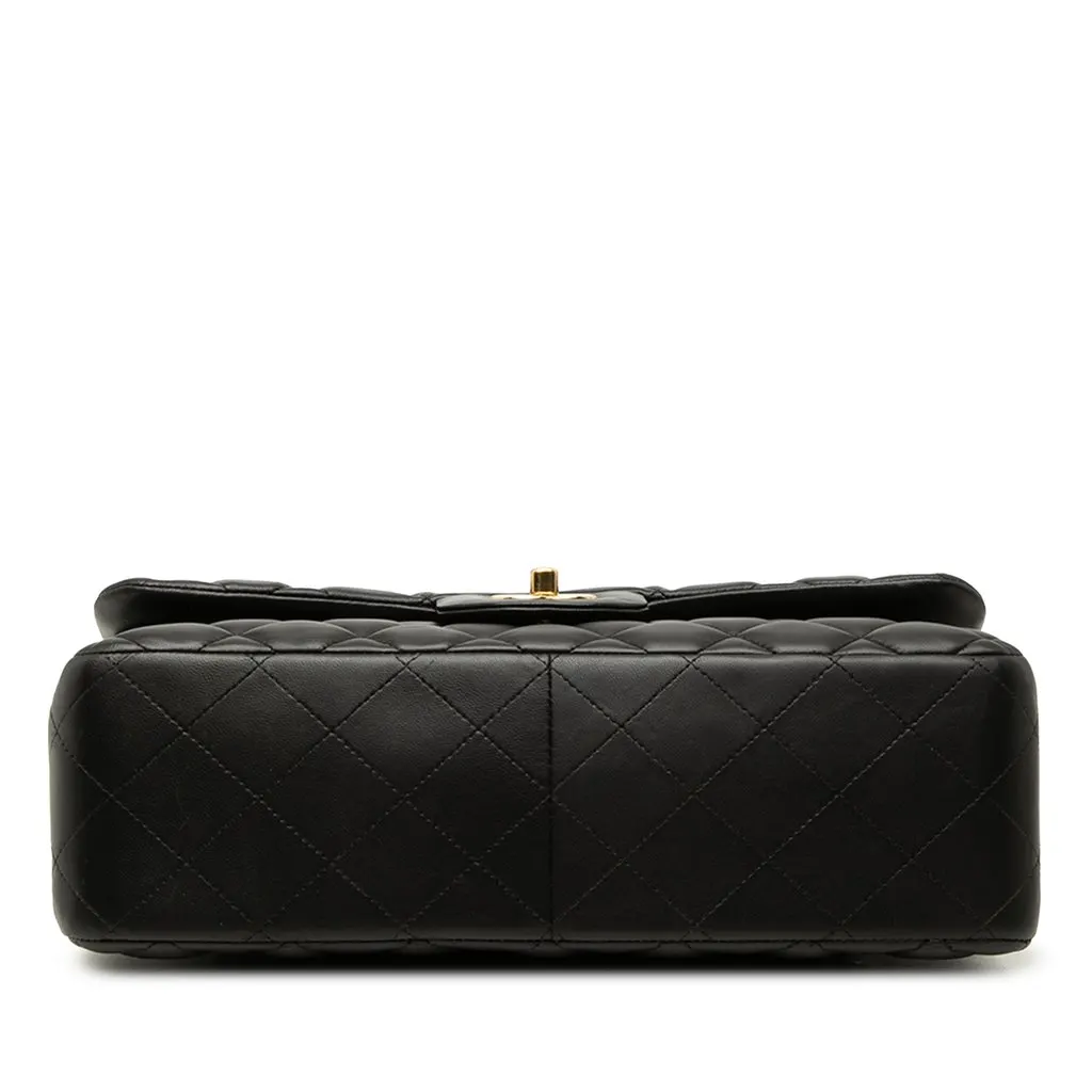 Chanel Jumbo Classic Lambskin Double Flap Black Leather Very good - Inside View