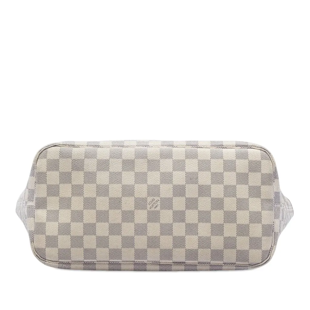 Louis Vuitton Damier Azur Neverfull MM White Canvas Very good - Inside View