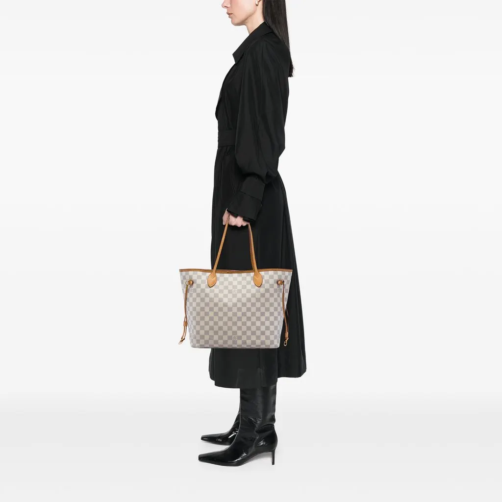 Louis Vuitton Damier Azur Neverfull MM White Canvas Very good - Box View