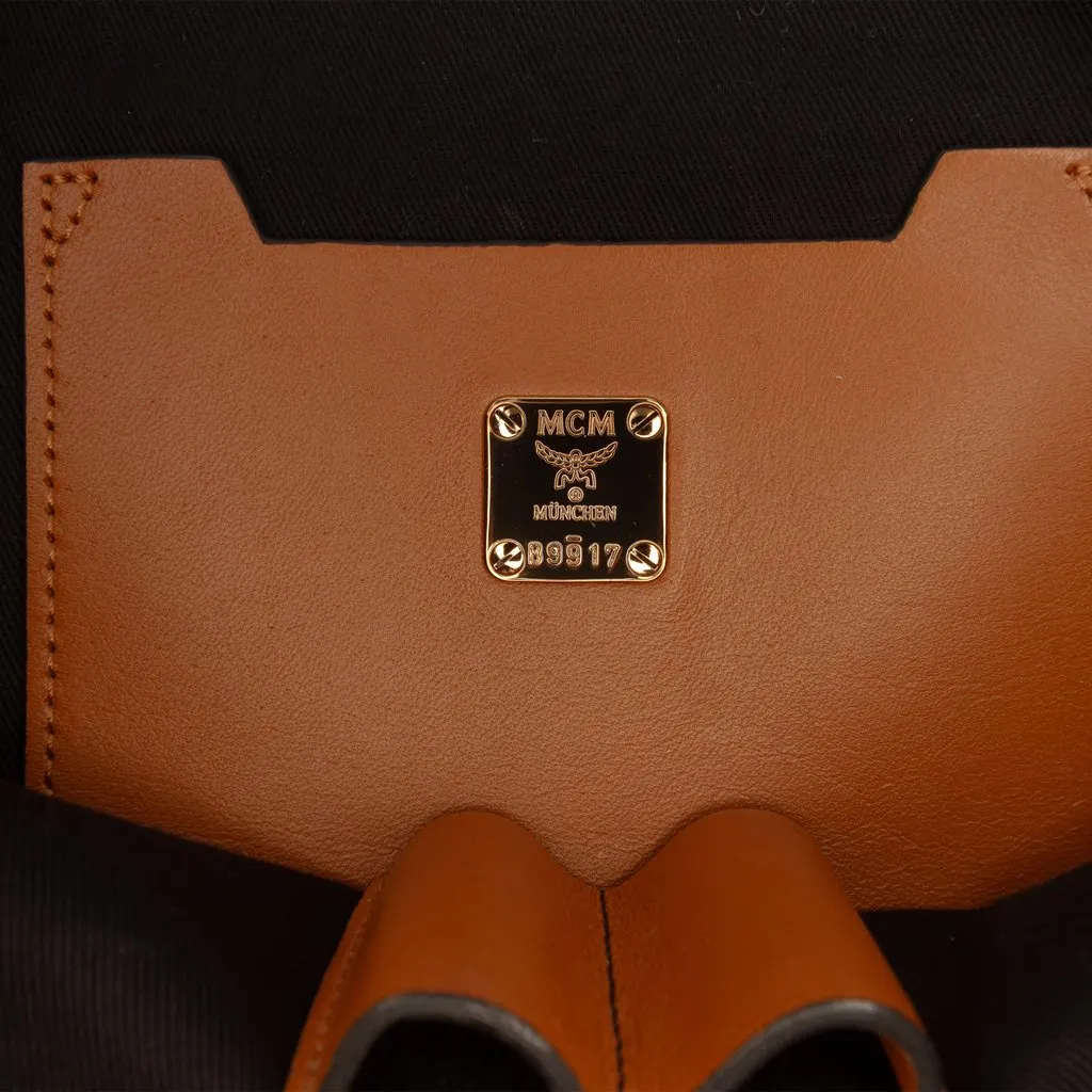 MCM Visetos Coated Canvas Briefcase Brown Very good - Box View